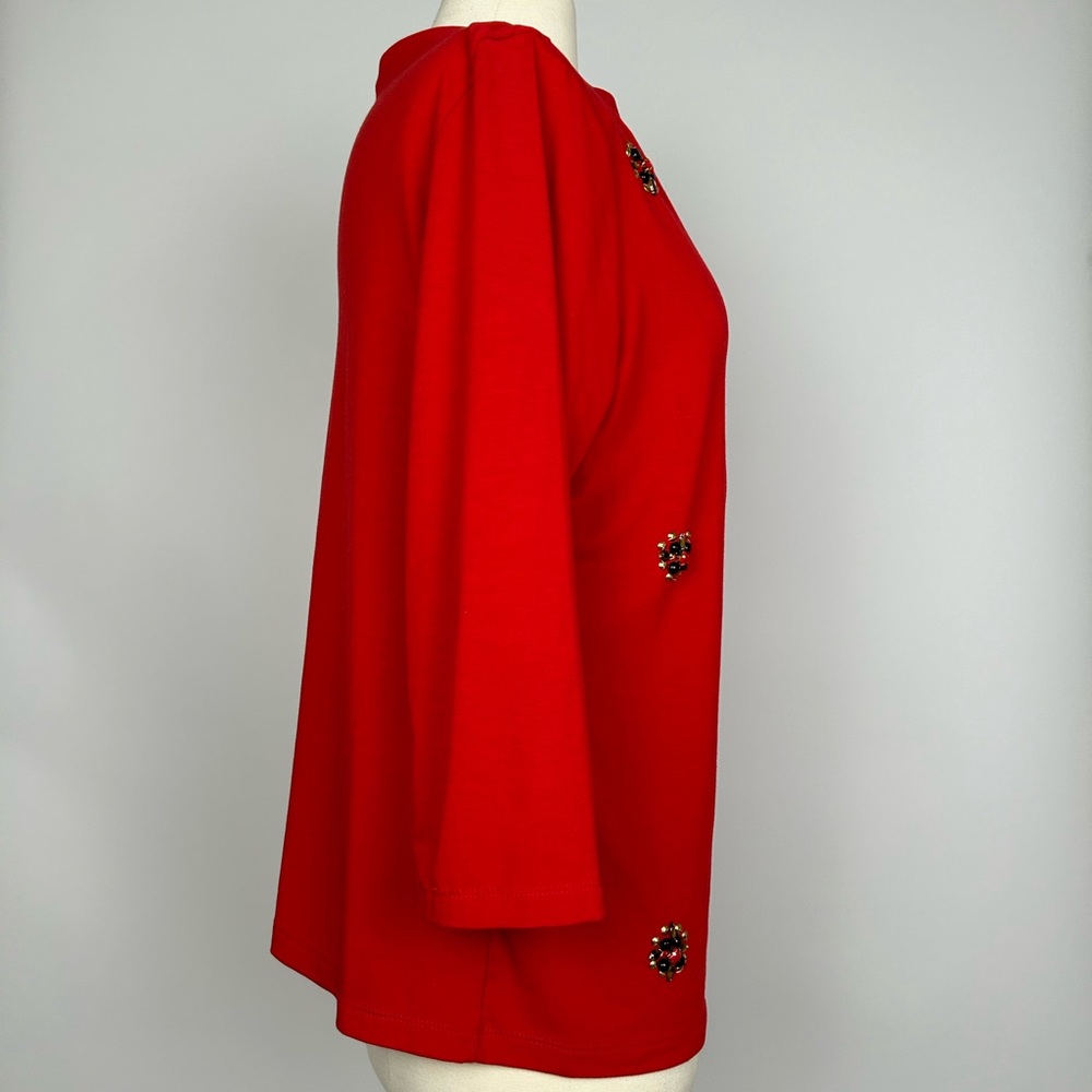 Ruby Rd Red Top Women’s Plus Size L With Details … - image 2